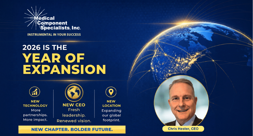 Chris Hester Named President and CEO of Medical Component Specialists